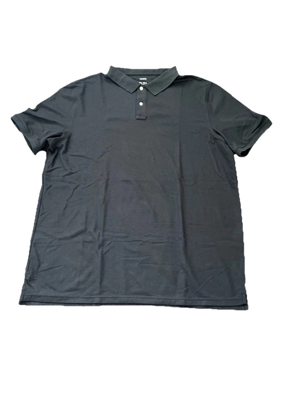 Sonoma Polo Shirt Mens Size 3XL Tall Black Solid Collared Golf Workwear Preppy